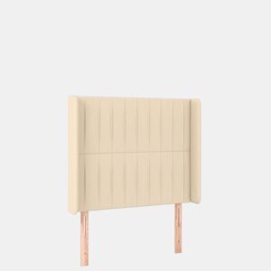 vidaXL Cabeceira de cama c luzes LED tecido 93x16x118128cm cor creme