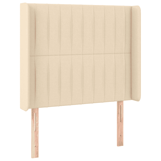 vidaXL Cabeceira de cama c luzes LED tecido 93x16x118128cm cor creme vidaXL Cabeceira de cama c luzes LED tecido 93x16x118128cm cor creme
