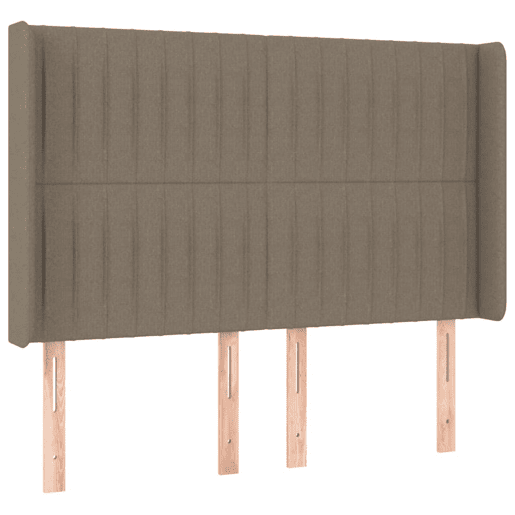vidaXL Cabeceira cama c LED tecido 147x16x118128cm cinza-acastanhado