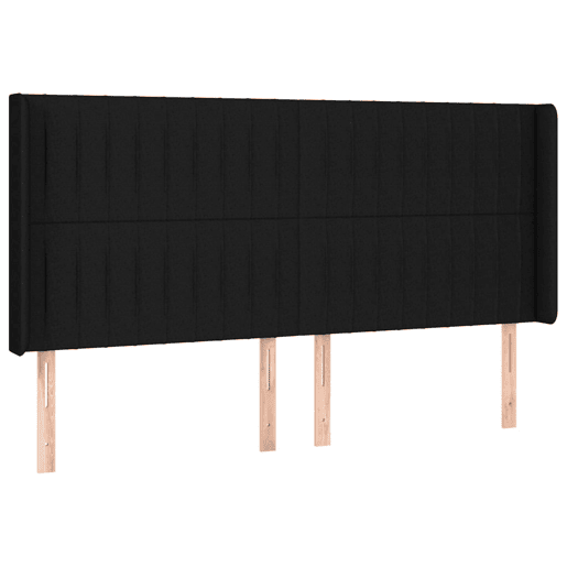 vidaXL Cabeceira de cama c luzes LED tecido 183x16x118128 cm preto vidaXL Cabeceira de cama c luzes LED tecido 183x16x118128 cm preto