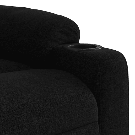 vidaXL Poltrona reclinável elevatória tecido preto