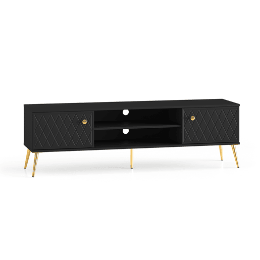 Suporte TV 2 portas 160 cm Manoé Preto