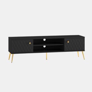 Suporte TV 2 portas 160 cm Manoé Preto