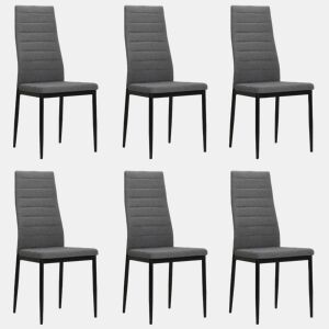vidaXL Cadeiras de jantar 6 pcs tecido cinzento-claro