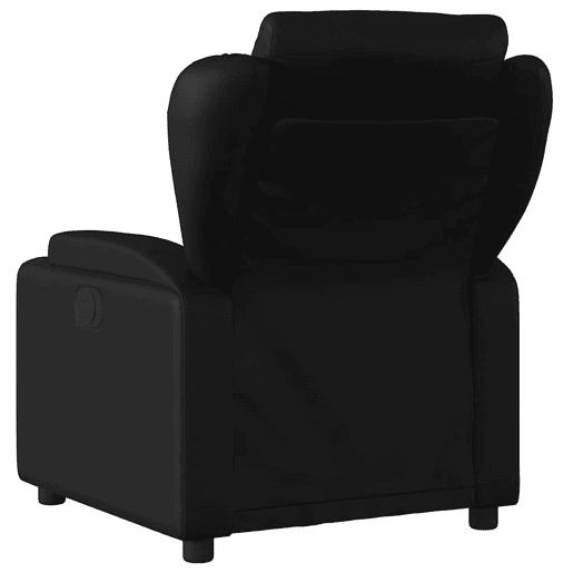 vidaXL Poltrona massagens reclinável elétrica couro artificial preto