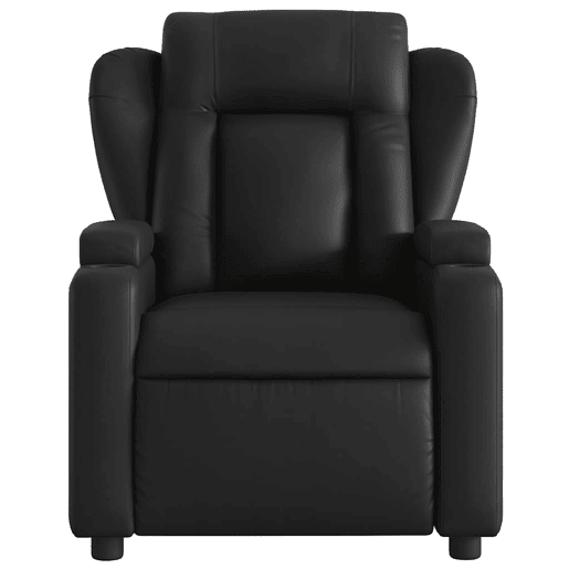 vidaXL Poltrona massagens reclinável elétrica couro artificial preto