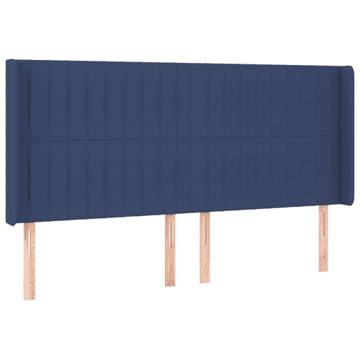 vidaXL Cabeceira de cama c luzes LED tecido 163x16x118128 cm azul