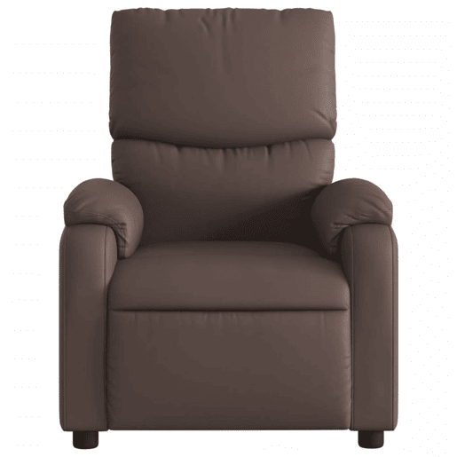 vidaXL Poltrona de massagens reclinável couro artificial castanho vidaXL Poltrona de massagens reclinável couro artificial castanho