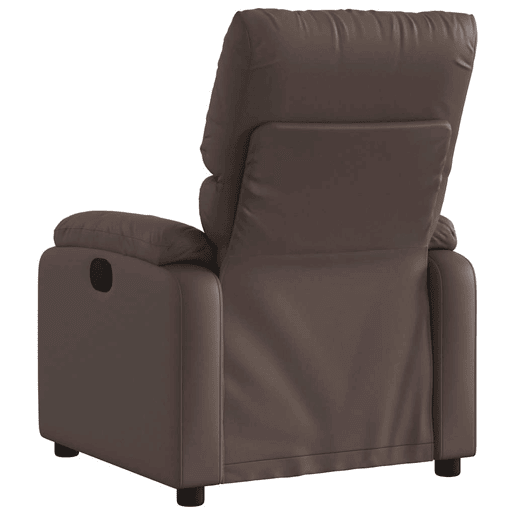 vidaXL Poltrona de massagens reclinável couro artificial castanho vidaXL Poltrona de massagens reclinável couro artificial castanho