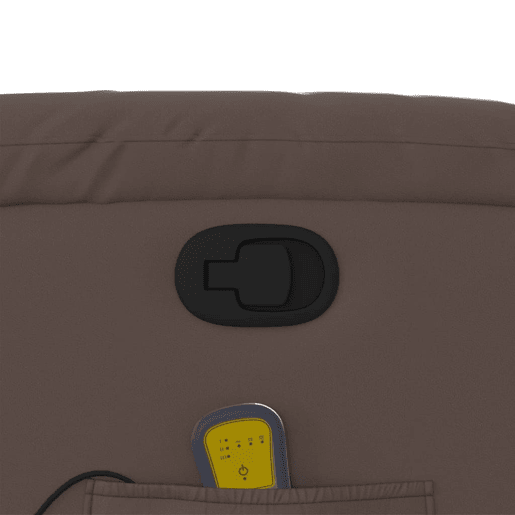 vidaXL Poltrona de massagens reclinável couro artificial castanho vidaXL Poltrona de massagens reclinável couro artificial castanho