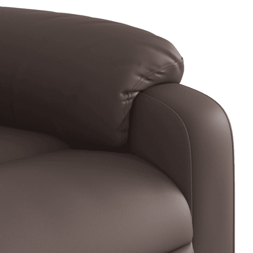 vidaXL Poltrona de massagens reclinável couro artificial castanho vidaXL Poltrona de massagens reclinável couro artificial castanho