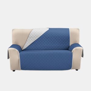 Capa reversível acolchoada para sofá de 3 lugares Donegal Collections Nina Cinza Azul