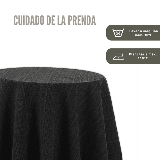 Saia de Mesa Camilla Riby Redondo 100cm Negro Donegal Collections