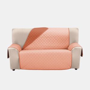 Capa reversível acolchoada para sofá de 3 lugares PLUS Donegal Collections Nina Coral  Teja