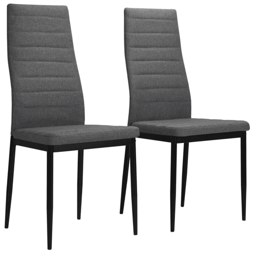 vidaXL Cadeiras de jantar 2 pcs tecido cinzento-claro vidaXL Cadeiras de jantar 2 pcs tecido cinzento-claro