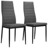 vidaXL Cadeiras de jantar 2 pcs tecido cinzento-claro