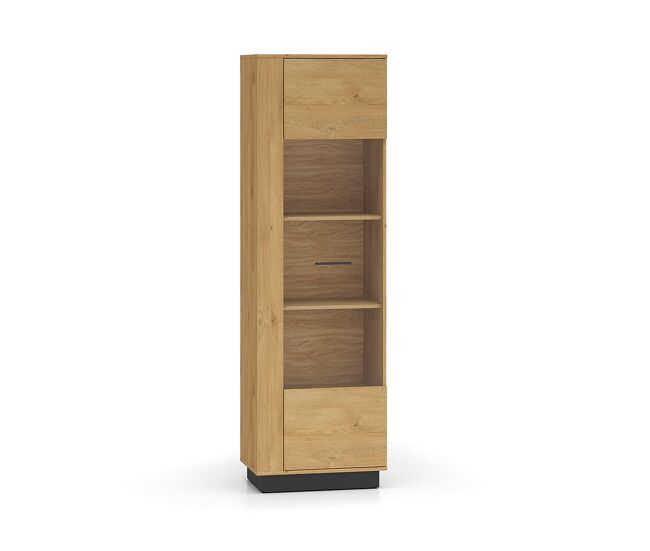 Vitrina 1 puerta ysia madera y negro