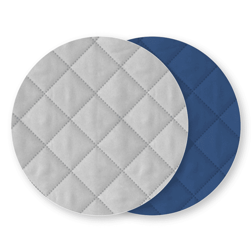 Capa reversível acolchoada para sofá de 1 lugar Donegal Collections Nina Cinza  Azul