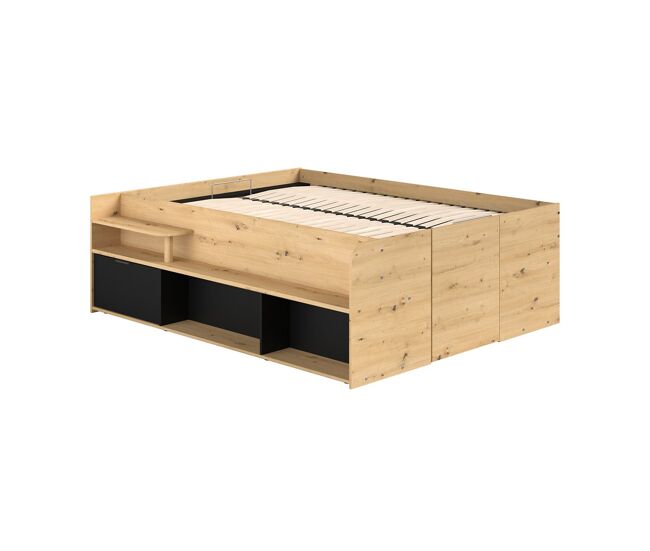 Cama con almacenamiento debajo de la cama y cajón - 140x190/200 cm - travel
