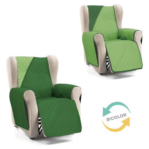 Capa reversível acolchoada para sofá de 1 lugar Donegal Collections Nina Oliva  Botella