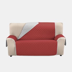 Capa reversível acolchoada para sofá de 2 lugares PLUS Donegal Collections Nina Cinza  Rojo