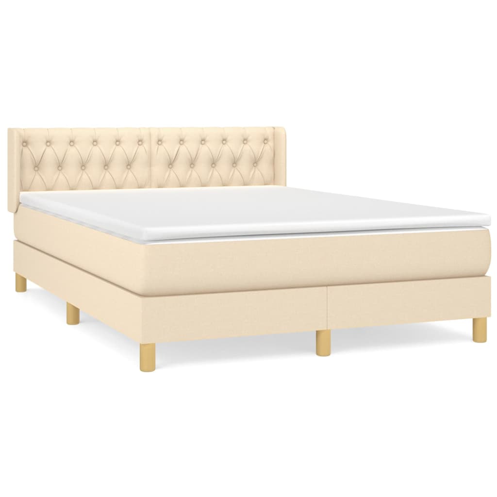 Cama box spring 140x190 Crema