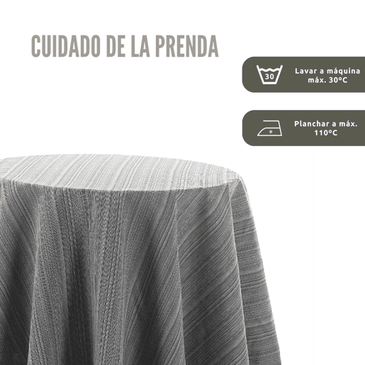 Saia de Mesa Camilla Riby Redondo 120cm Gris Donegal Collections