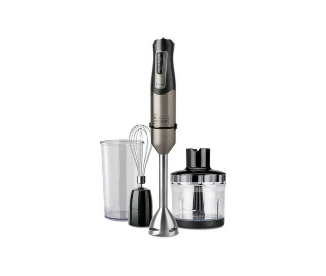 Batidora de mano multifunción con accesorios black & decker es9160140b negro gris plateado 1200 w