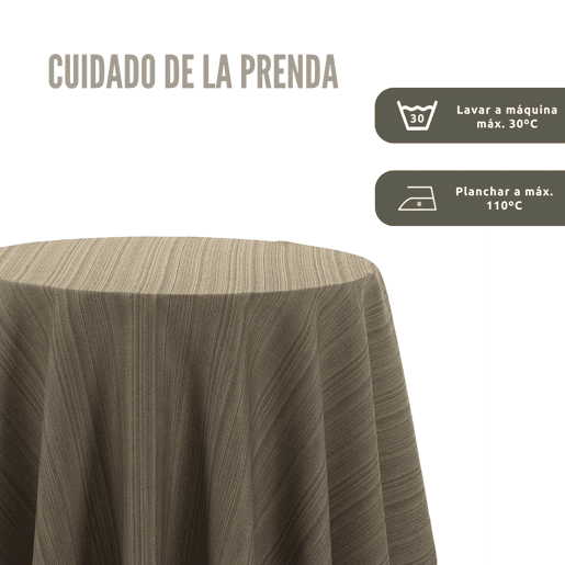 Saia de Mesa Camilla Riby Redondo 80cm Beige Donegal Collections