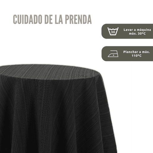 Saia de Mesa Camilla Riby 90x90cm Negro Donegal Collections
