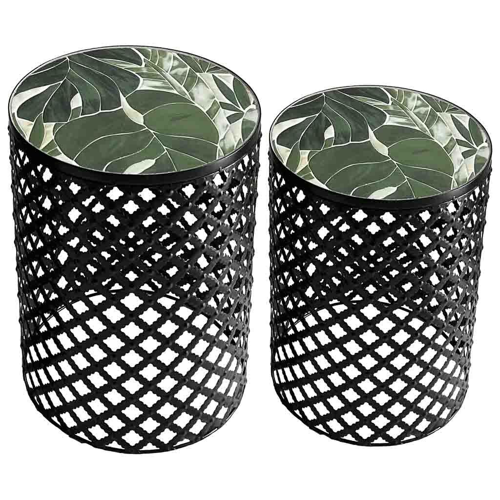 Set 2 soportes de mosaico y metal