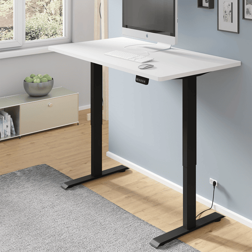 Secretária eléctrica 140 cm Ergo Branco e Preto