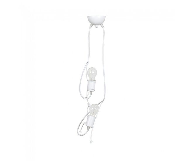 Lámpara colgante infantil mime blanco 2 luces marca wonderlamp