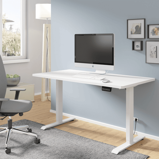 Secretária eléctrica 140 cm Ergo Branco