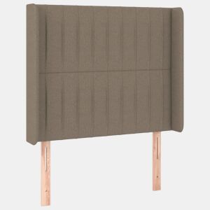 vidaXL Cabeceira cama abas tecido 103x16x118128 cm cinza-acastanhado