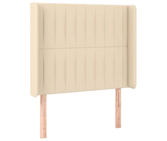 Vidaxl cabecero con orejas de tela color crema 93x16x118/128 cm