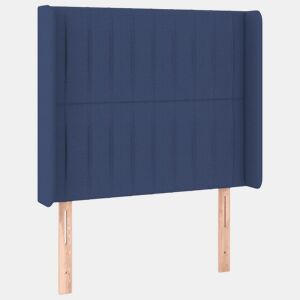vidaXL Cabeceira de cama c abas tecido 93x16x118128 cm azul