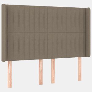vidaXL Cabeceira cama abas tecido 147x16x118128 cm cinza-acastanhado