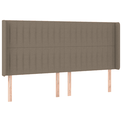 vidaXL Cabeceira cama abas tecido 203x16x118128 cm cinza-acastanhado vidaXL Cabeceira cama abas tecido 203x16x118128 cm cinza-acastanhado