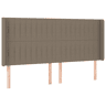 vidaXL Cabeceira cama abas tecido 203x16x118128 cm cinza-acastanhado