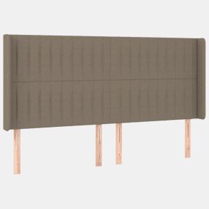 vidaXL Cabeceira cama abas tecido 203x16x118128 cm cinza-acastanhado