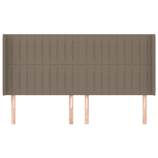 vidaXL Cabeceira cama abas tecido 203x16x118128 cm cinza-acastanhado vidaXL Cabeceira cama abas tecido 203x16x118128 cm cinza-acastanhado