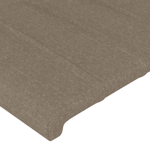 vidaXL Cabeceira cama abas tecido 203x16x118128 cm cinza-acastanhado vidaXL Cabeceira cama abas tecido 203x16x118128 cm cinza-acastanhado