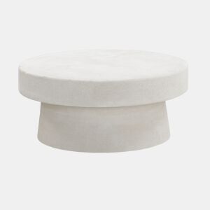 Mesa de centro em cimento branco de poliresina