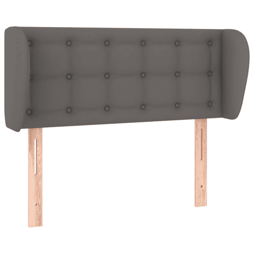 vidaXL Cabeceira de cama c abas couro artificial 83x23x7888 cm cinza vidaXL Cabeceira de cama c abas couro artificial 83x23x7888 cm cinza