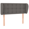 vidaXL Cabeceira de cama c abas couro artificial 83x23x7888 cm cinza