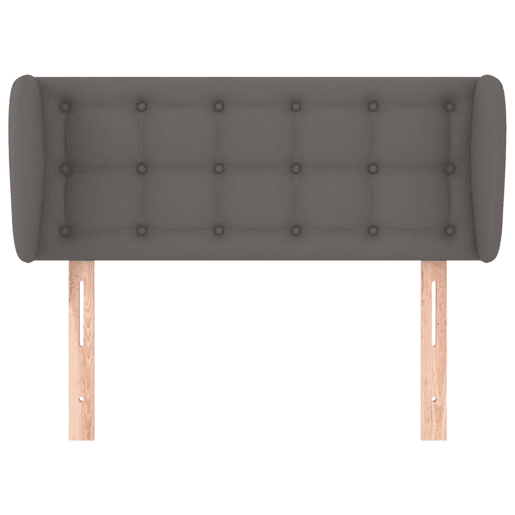 vidaXL Cabeceira de cama c abas couro artificial 83x23x7888 cm cinza vidaXL Cabeceira de cama c abas couro artificial 83x23x7888 cm cinza