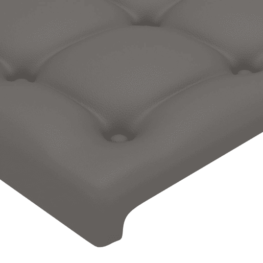 vidaXL Cabeceira de cama c abas couro artificial 83x23x7888 cm cinza vidaXL Cabeceira de cama c abas couro artificial 83x23x7888 cm cinza
