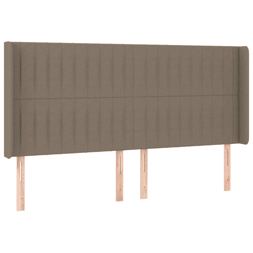 vidaXL Cabeceira cama abas tecido 183x16x118128 cm cinza-acastanhado vidaXL Cabeceira cama abas tecido 183x16x118128 cm cinza-acastanhado