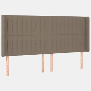 vidaXL Cabeceira cama abas tecido 183x16x118128 cm cinza-acastanhado